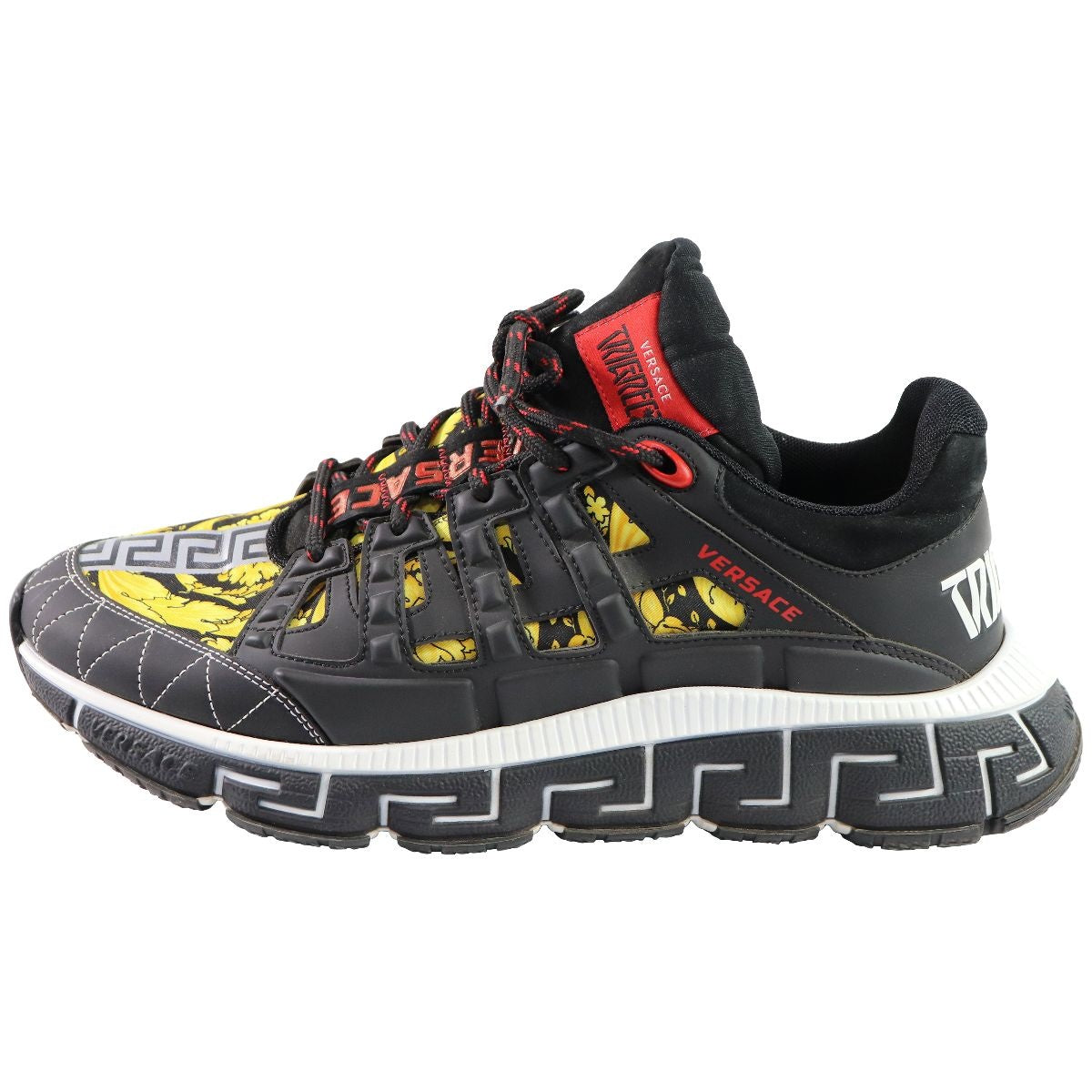 Versace Trigreca Barocco Print Black Mens (EU 43.5 / US 10.5) Sneakers Other Sporting Goods Versace    - Simple Cell Bulk Wholesale Pricing - USA Seller