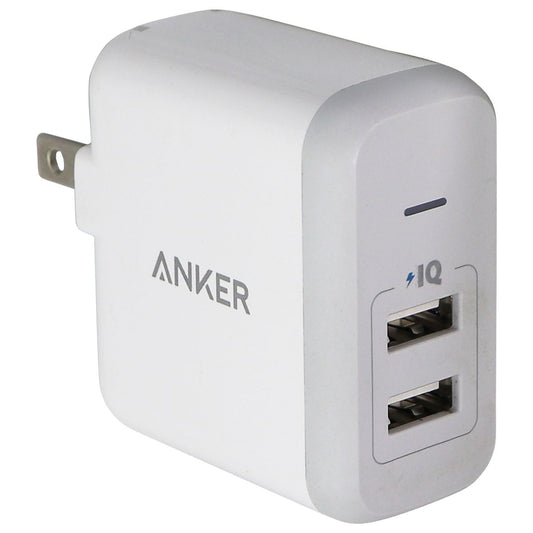 Anker PowerPort 2 (24-Watt) Dual USB Wall Charger - White/Gray (A2141) Cell Phone - Chargers & Cradles Anker    - Simple Cell Bulk Wholesale Pricing - USA Seller