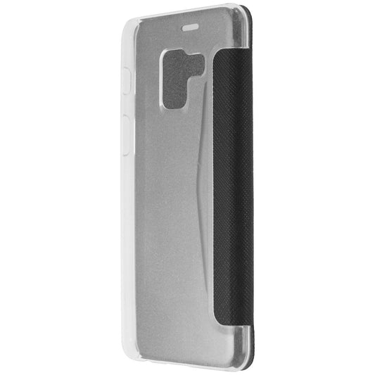Xqisit Flap Cover Case for Samsung Galaxy A8 (2018) Smartphone - Clear & Black Cell Phone - Cases, Covers & Skins Xqisit    - Simple Cell Bulk Wholesale Pricing - USA Seller