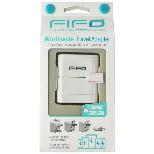FIFO Worldwide Travel Adapter Wall Outlet Plug - White Multipurpose Batteries & Power - Multipurpose AC to DC Adapters FIFO    - Simple Cell Bulk Wholesale Pricing - USA Seller