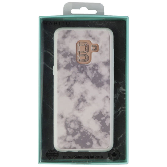 Habitu Slim Shell Case for Samsung Galaxy A8 (2018) - White Marble Cell Phone - Cases, Covers & Skins Habitu    - Simple Cell Bulk Wholesale Pricing - USA Seller