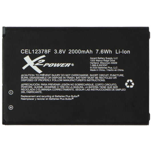 X2POWER Lithium-Ion Battery (CEL12378F) (3.85V/2000mAh/7.6Wh) Cell Phone - Batteries X2Power    - Simple Cell Bulk Wholesale Pricing - USA Seller