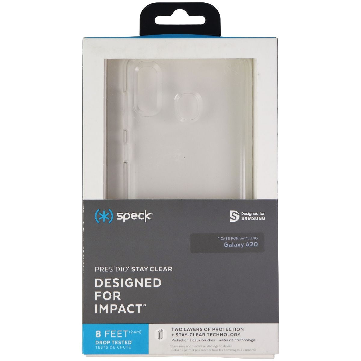 Speck Presidio Stay Clear Series Case for Samsung Galaxy A20 Smartphone - Clear Cell Phone - Cases, Covers & Skins Speck    - Simple Cell Bulk Wholesale Pricing - USA Seller