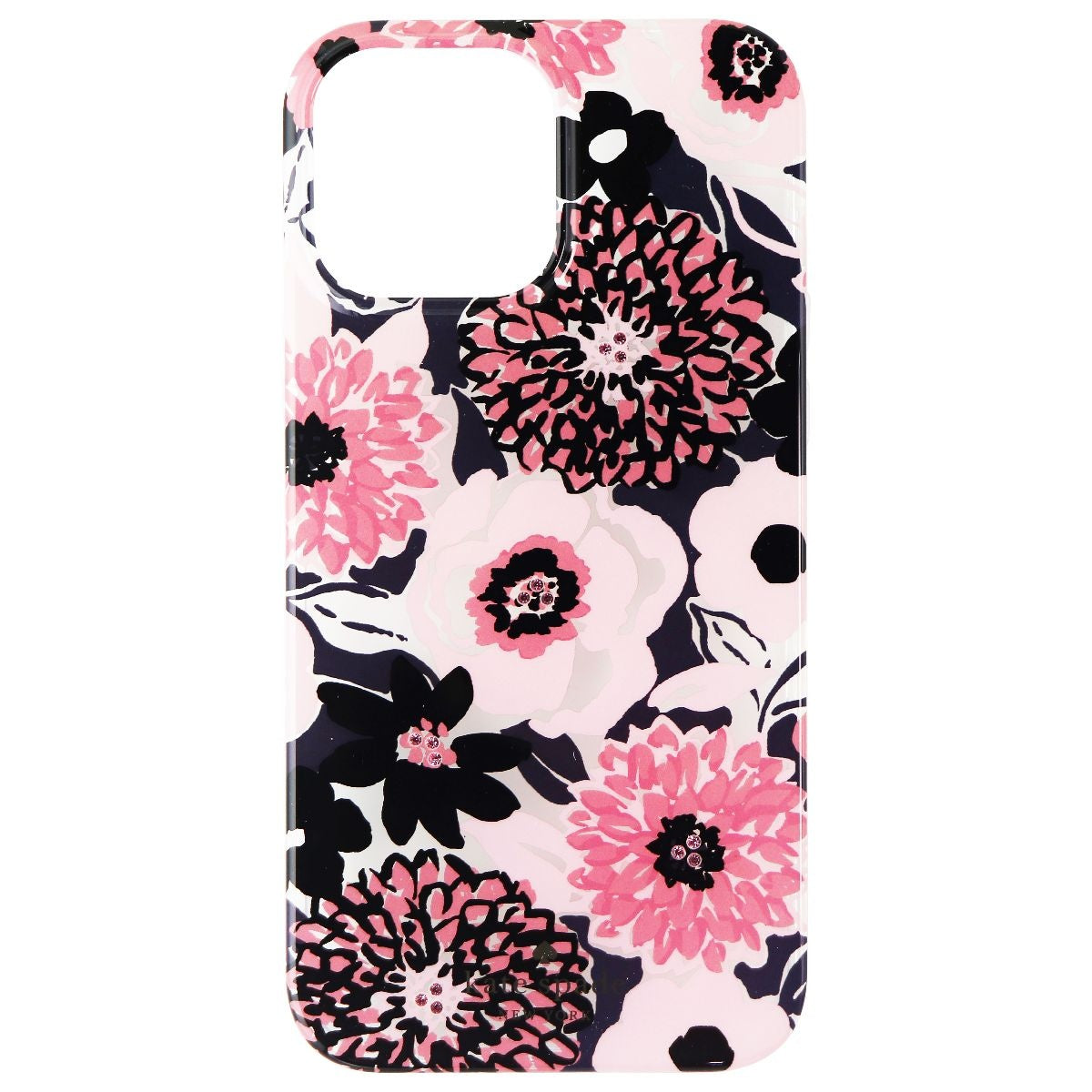 Kate Spade Flexible Case for iPhone 13 Pro Max - Jeweled Dahlia Floral Pink Cell Phone - Cases, Covers & Skins Kate Spade    - Simple Cell Bulk Wholesale Pricing - USA Seller
