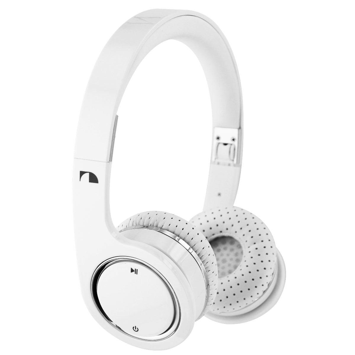 Nakamichi Bluetooth Wireless On-The Ear Headphones with Microphone - White Portable Audio - Headphones Nakamichi    - Simple Cell Bulk Wholesale Pricing - USA Seller