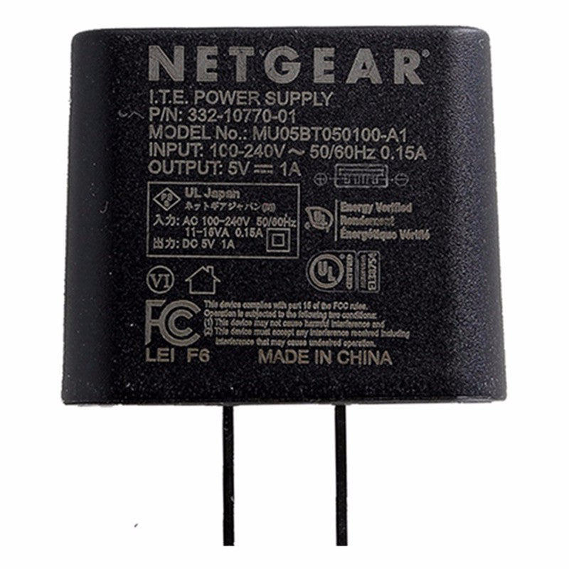 Netgear (MU05BT050100-A1) 5V 1A Wall Adapter for USB Devices - Black Cell Phone - Cables & Adapters Netgear    - Simple Cell Bulk Wholesale Pricing - USA Seller