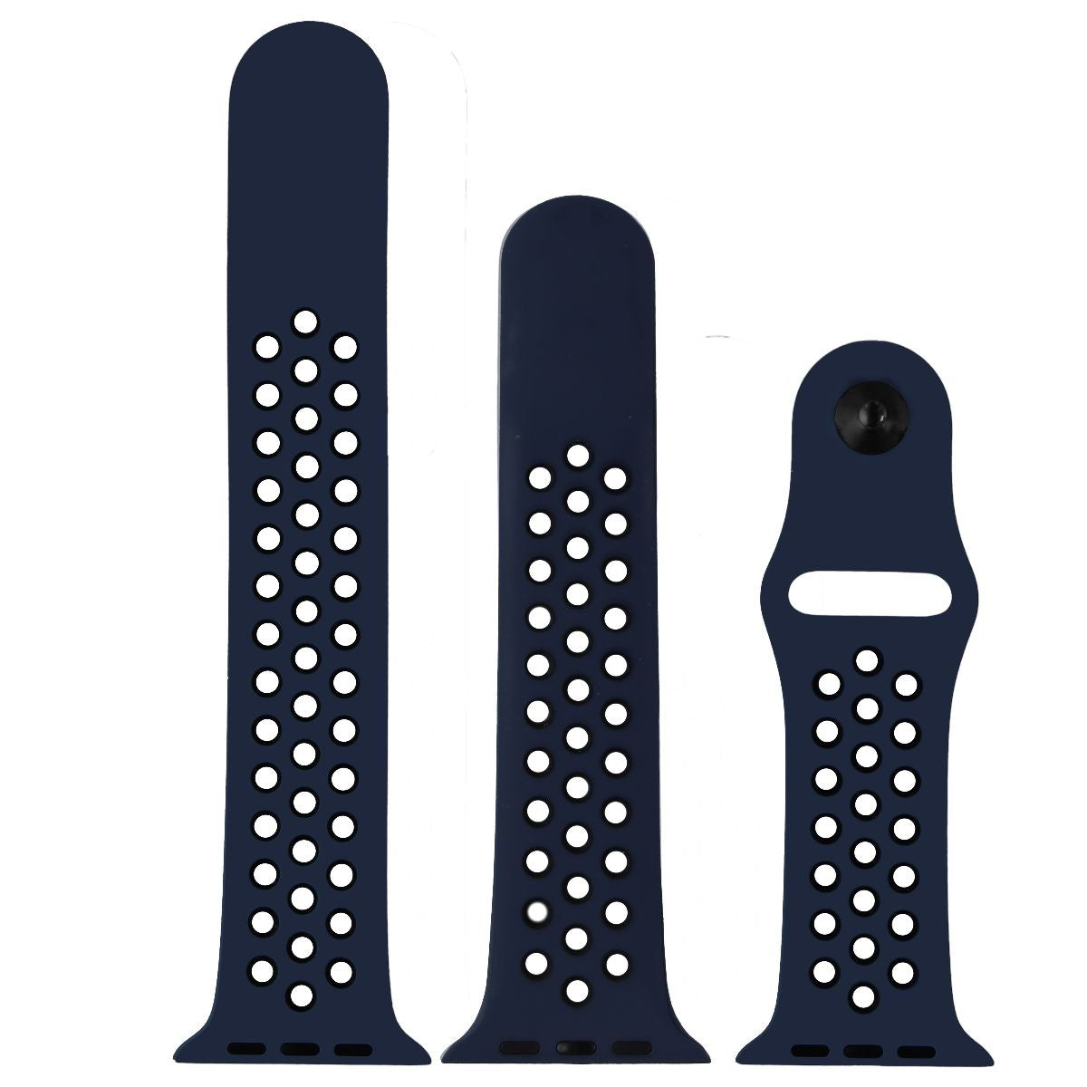 Apple (42mm) Nike Sport Full Set for Apple Watch 42/44/45mm - Dark Blue/Black Smart Watch Accessories - Watch Bands Apple    - Simple Cell Bulk Wholesale Pricing - USA Seller