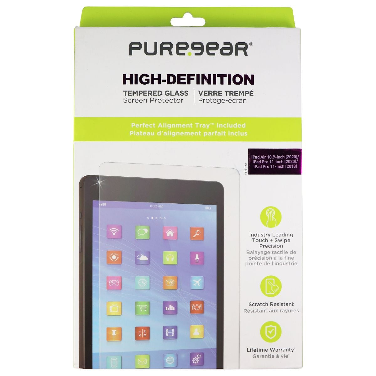 PureGear HD Tempered Glass for iPad Air 10.9-in & iPad Pro 11-in (2020) - Clear Cell Phone - Screen Protectors PureGear    - Simple Cell Bulk Wholesale Pricing - USA Seller