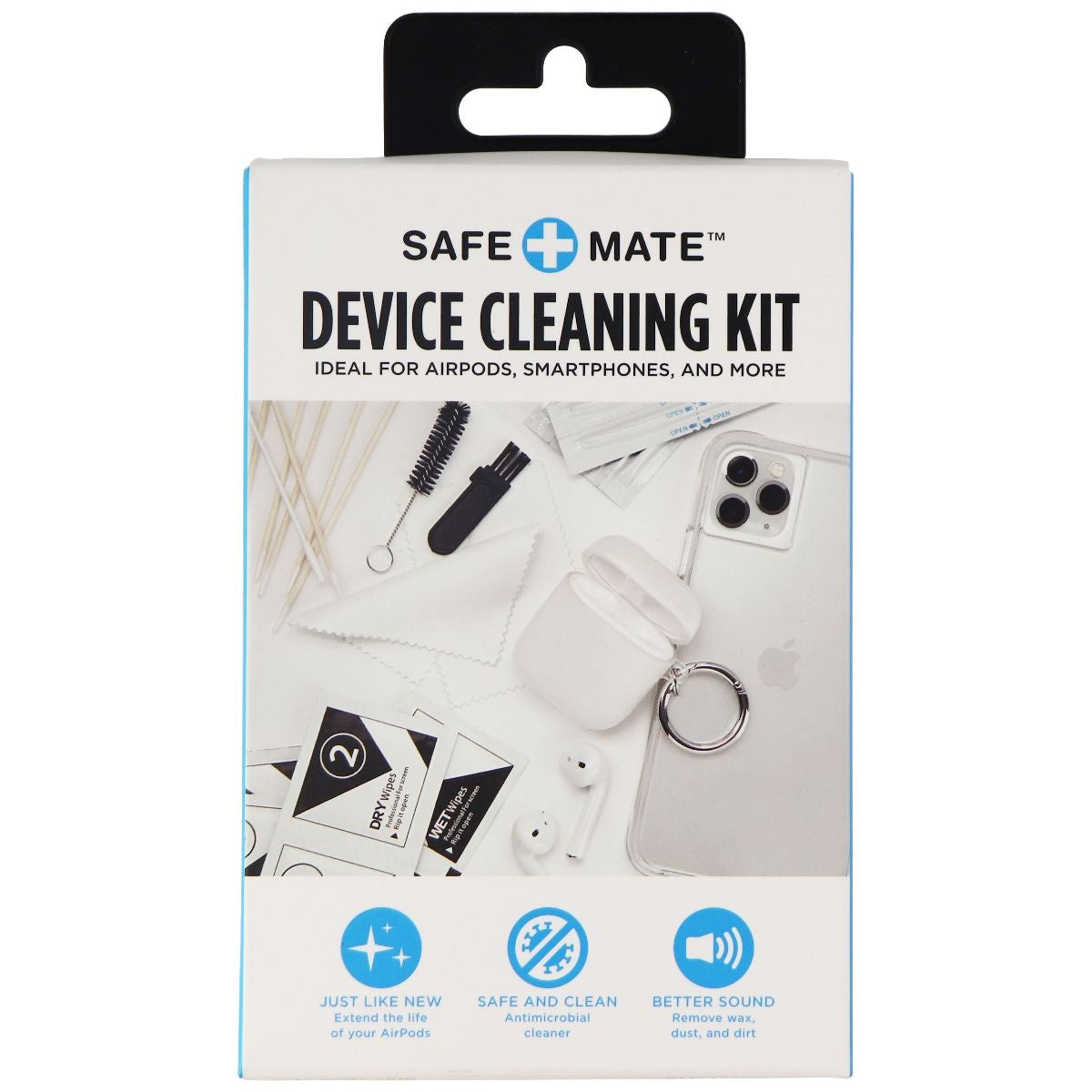 SafeMate Device Cleaning Kit for Apple AirPods, Smartphones & More (SM044566) Cell Phone - Other Accessories SafeMate    - Simple Cell Bulk Wholesale Pricing - USA Seller