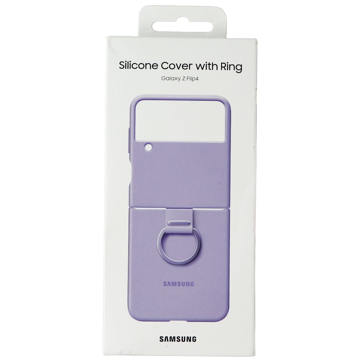 Samsung Silicone Cover with Ring for Samsung Galaxy Z Flip4 - Bora Purple Cell Phone - Cases, Covers & Skins Samsung    - Simple Cell Bulk Wholesale Pricing - USA Seller
