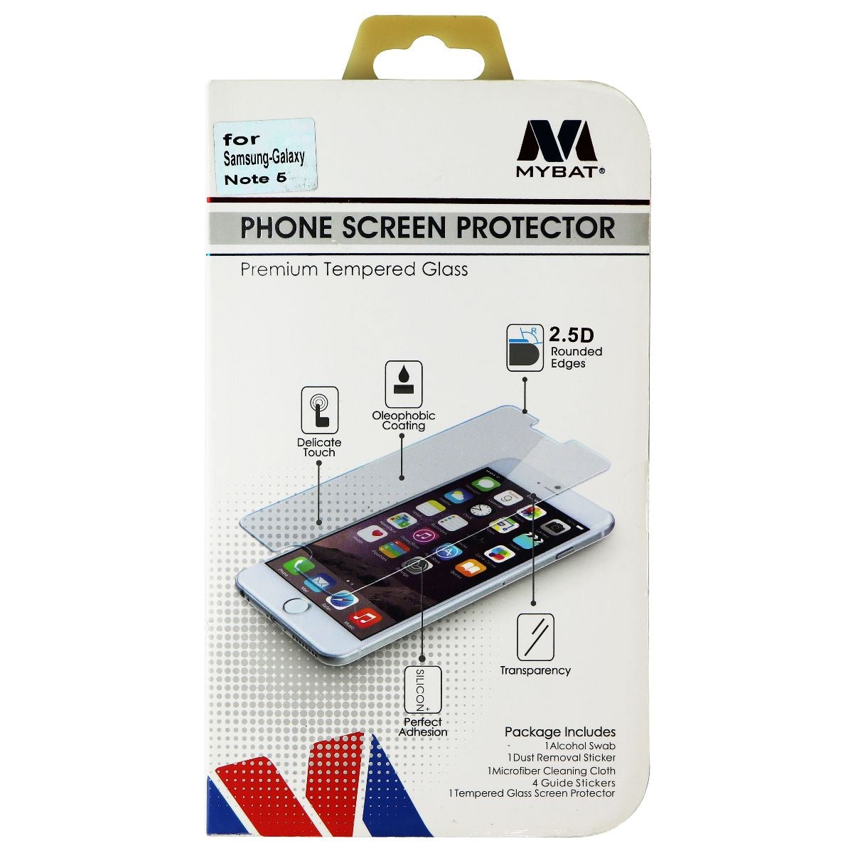 MYBAT Premium Tempered Glass Screen Protector for Samsung Galaxy Note 5 - Clear Cell Phone - Screen Protectors MyBat    - Simple Cell Bulk Wholesale Pricing - USA Seller