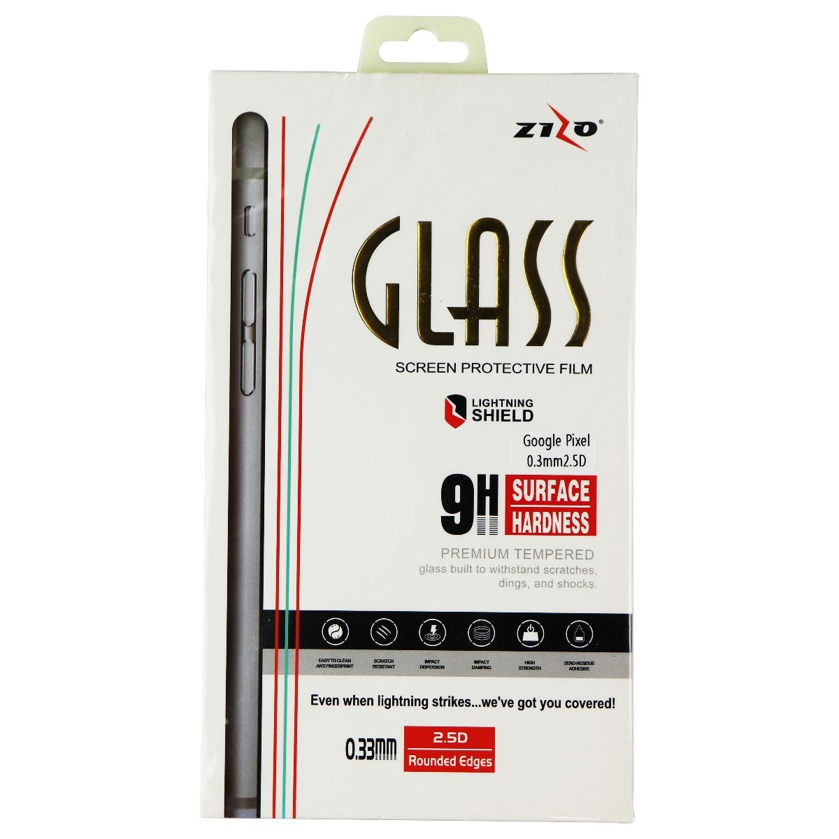 Zizo Glass Series Tempered Glass Screen Protector for Google Pixel Cell Phone - Screen Protectors Zizo    - Simple Cell Bulk Wholesale Pricing - USA Seller