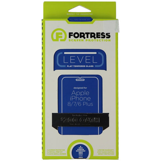 Fortress LEVEL Flat Tempered Glass for Apple iPhone 8 Plus/7 Plus/6s Plus Cell Phone - Screen Protectors Fortress    - Simple Cell Bulk Wholesale Pricing - USA Seller