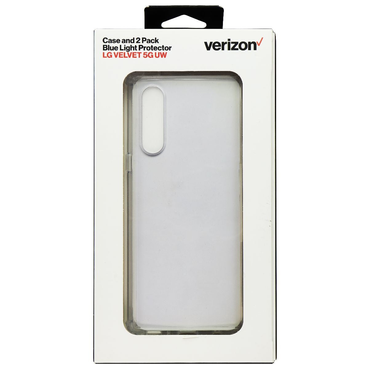 Verizon Case and Blue Light Screen Protector for LG Velvet 5G UW (2 Pk) - Clear Cell Phone - Cases, Covers & Skins Verizon    - Simple Cell Bulk Wholesale Pricing - USA Seller