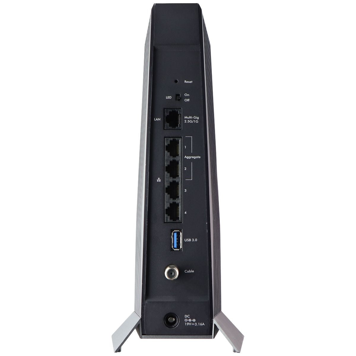 Netgear Router Back View NETGEAR Nighthawk Cable Modem with WiFi 6 Router (CAX80) AX6000 DOCSIS ...