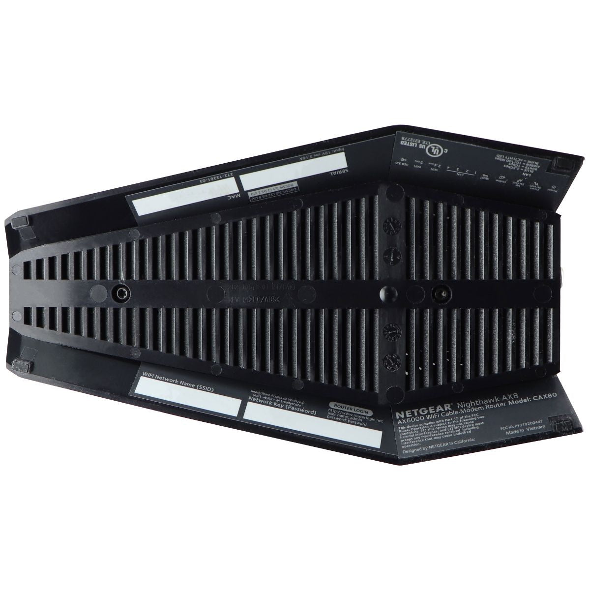 NETGEAR Nighthawk Cable Modem with WiFi 6 Router (CAX80) AX6000 DOCSIS 3.1 Networking - Wireless Wi-Fi Routers Netgear    - Simple Cell Bulk Wholesale Pricing - USA Seller