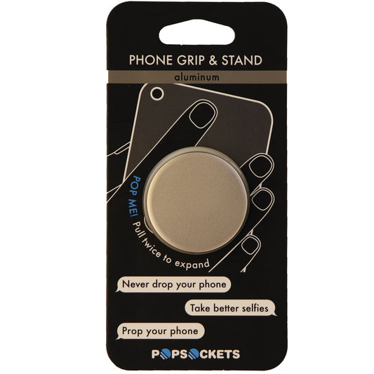 Genuine PopSockets Grip & Stand for Phones and Tablets - Gold Aluminum Cell Phone - Mounts & Holders PopSockets    - Simple Cell Bulk Wholesale Pricing - USA Seller
