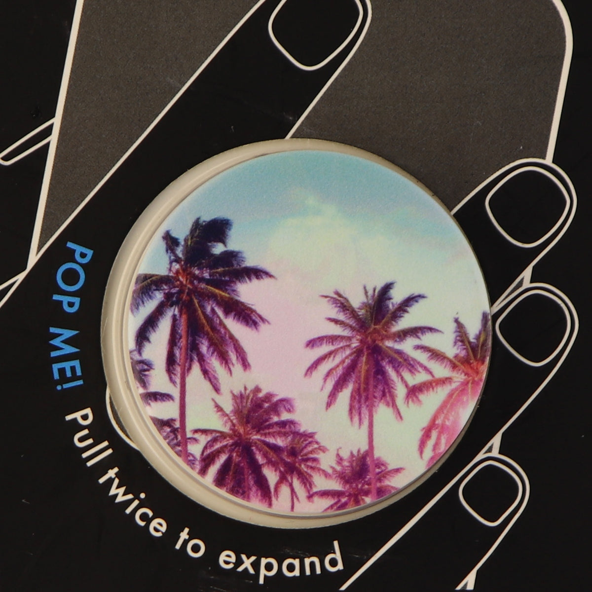 Genuine PopSockets Grip & Stand for Phones and Tablets - White/Palm Trees Cell Phone - Mounts & Holders PopSockets    - Simple Cell Bulk Wholesale Pricing - USA Seller