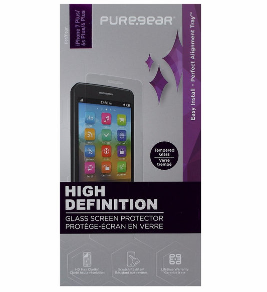 PureGear HD Tempered Glass Screen Protector for iPhone 7 Plus/6s Plus - Clear Cell Phone - Screen Protectors PureGear    - Simple Cell Bulk Wholesale Pricing - USA Seller
