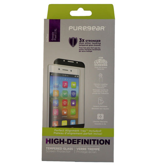 PureGear Curved Tempered Glass w/ Self Aligning Tray for Google Pixel 2 XL Clear Cell Phone - Screen Protectors PureGear    - Simple Cell Bulk Wholesale Pricing - USA Seller
