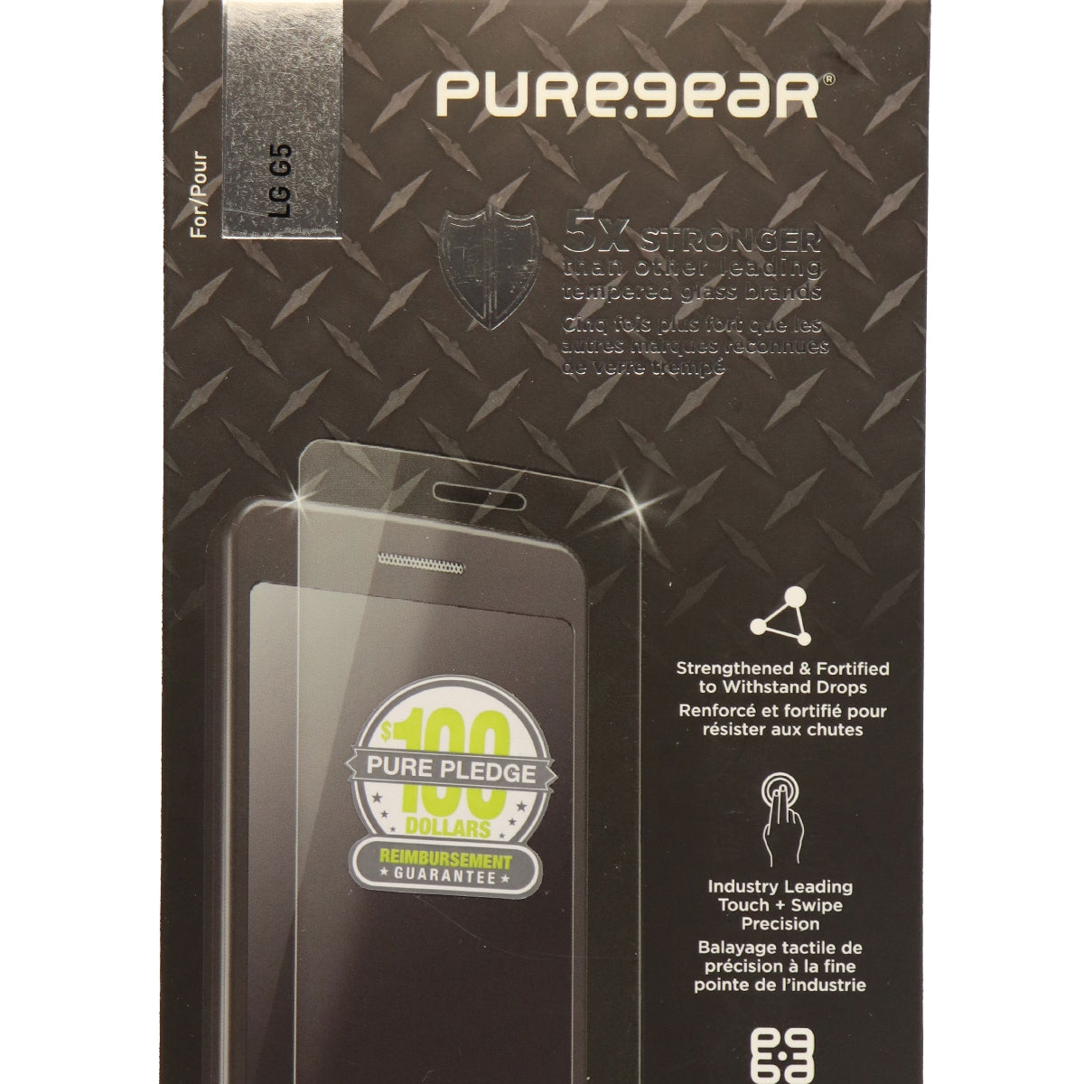 PureGear Steel 360 Tempered Glass Screen Protector for LG G5 - Clear Cell Phone - Screen Protectors PureGear    - Simple Cell Bulk Wholesale Pricing - USA Seller