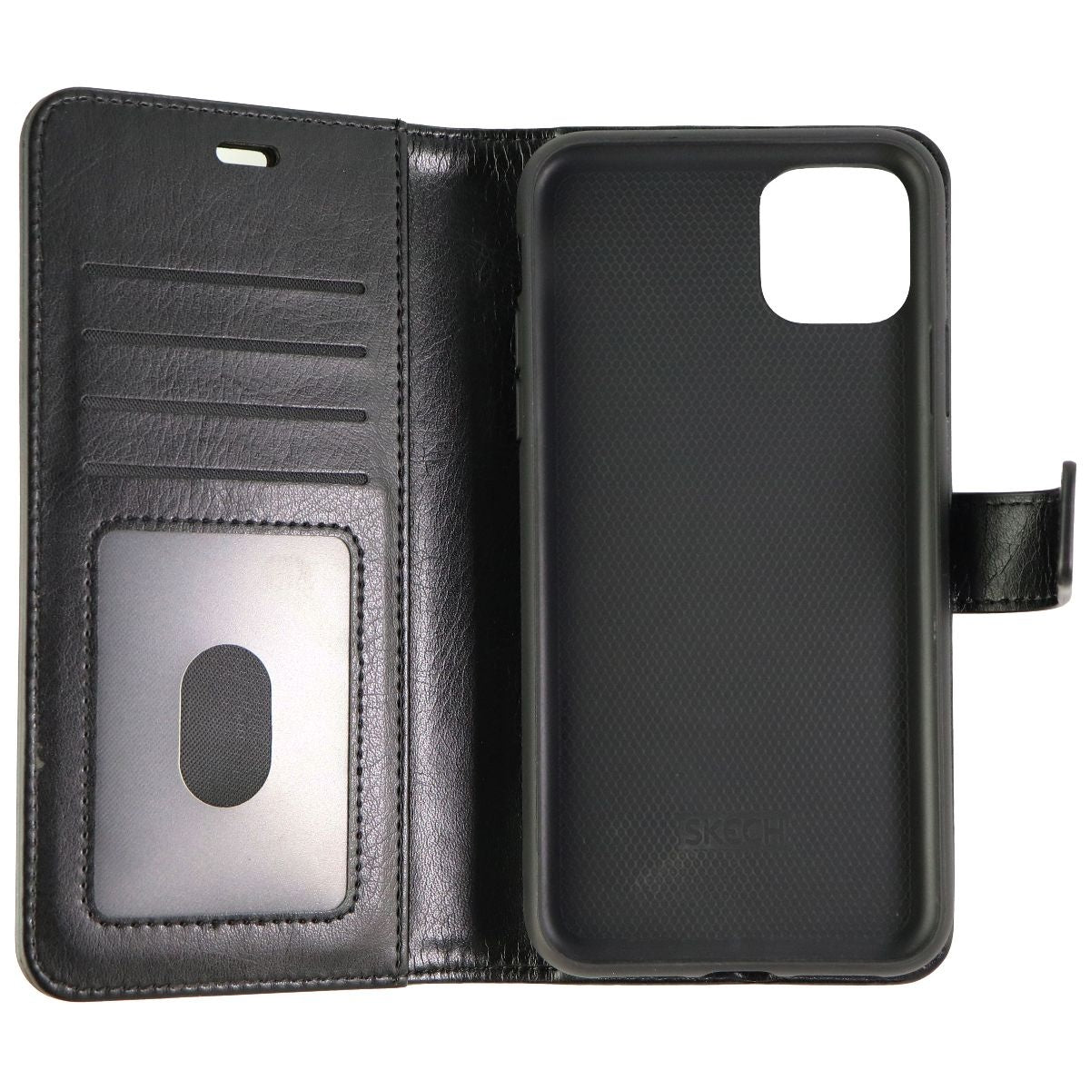 Skech Polo Book Clutch Wallet Cover & Case for Apple iPhone 11 Pro Max - Black Cell Phone - Cases, Covers & Skins Skech    - Simple Cell Bulk Wholesale Pricing - USA Seller