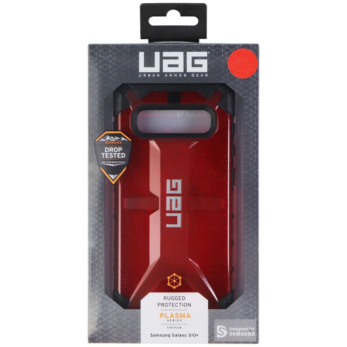Urban Armor Gear Plasma Series Case for Samsung Galaxy (S10+) - Red/Black Cell Phone - Cases, Covers & Skins Urban Armor Gear    - Simple Cell Bulk Wholesale Pricing - USA Seller