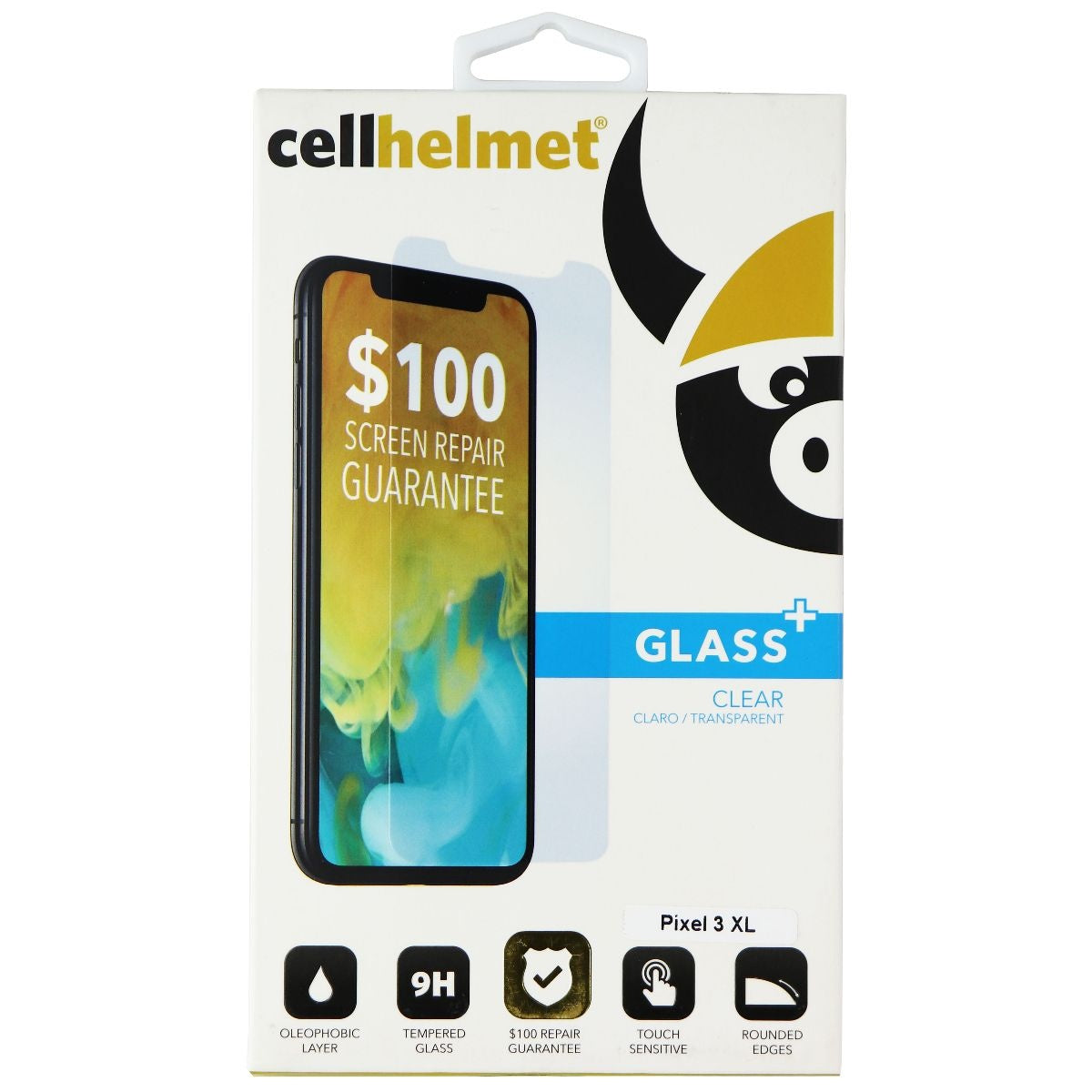CellHelmet Glass Plus Screen Protector for Google Pixel 3 XL - Clear Cell Phone - Screen Protectors CellHelmet    - Simple Cell Bulk Wholesale Pricing - USA Seller