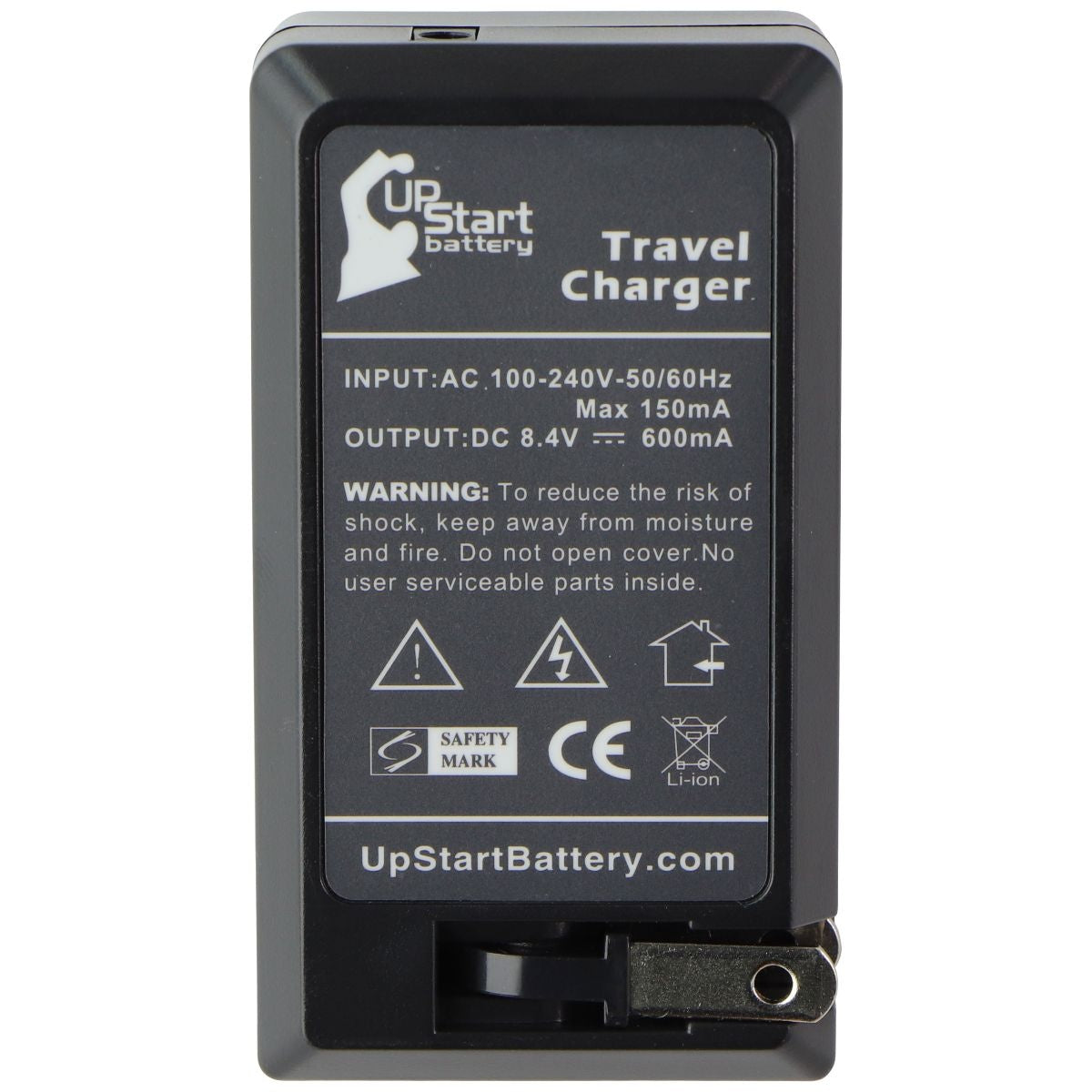 UPSTART Battery DC (8.4V/600mA) Travel Charger - Black Cell Phone - Batteries UpStart    - Simple Cell Bulk Wholesale Pricing - USA Seller