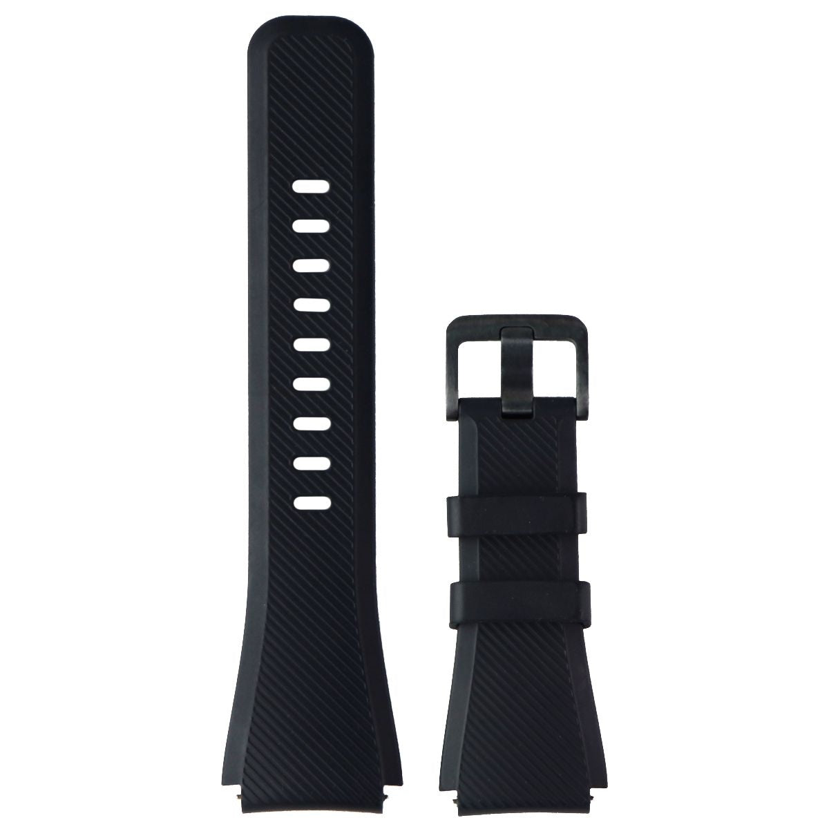 Samsung Gear S3 Silicone Replacement Strap (22mm) Large - Black/Adjusting Side Smart Watch Accessories - Watch Bands Samsung    - Simple Cell Bulk Wholesale Pricing - USA Seller