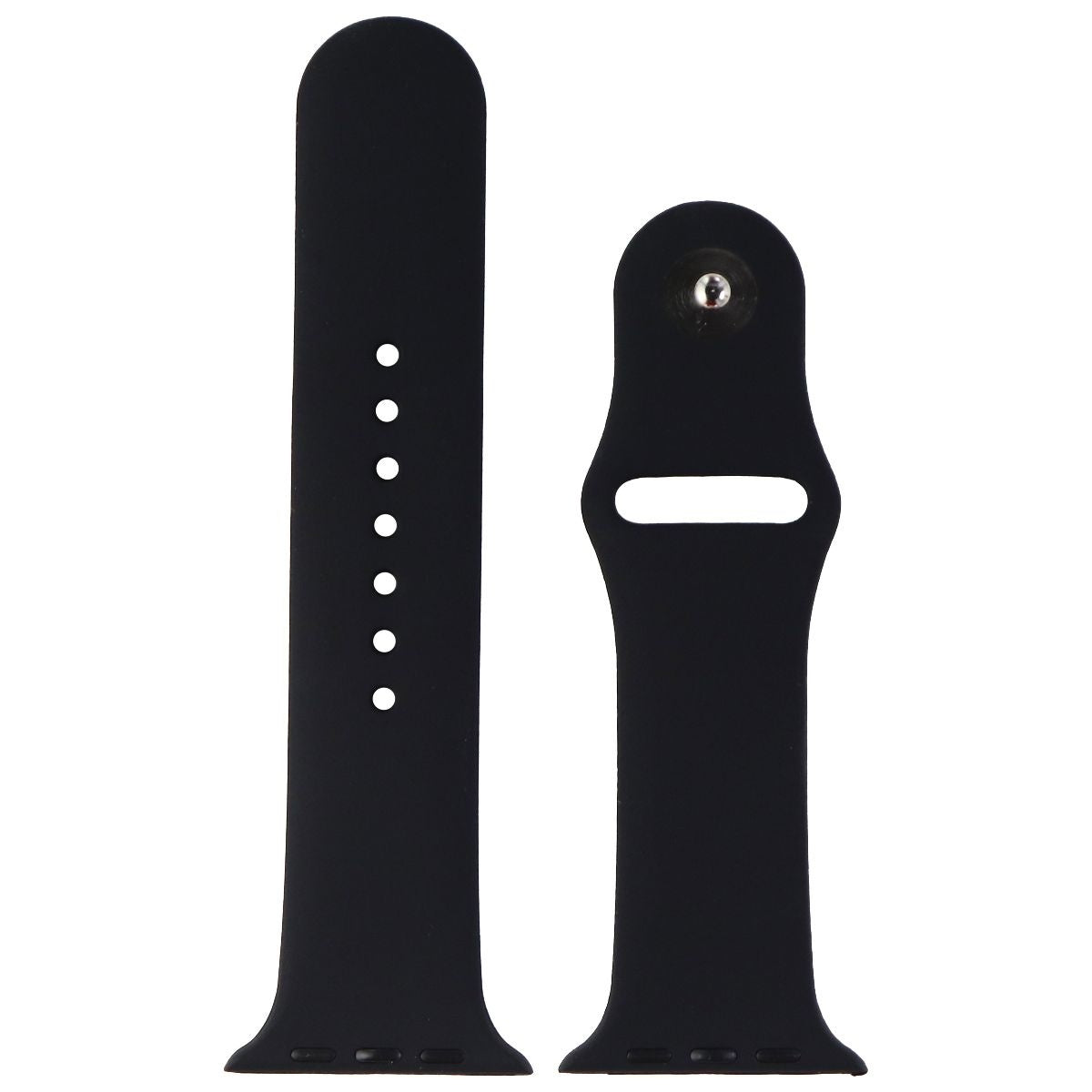 Silicone Watch Band for Apple Watch 42/44/45mm Cases - Black - Small Smart Watch Accessories - Watch Bands Unbranded    - Simple Cell Bulk Wholesale Pricing - USA Seller