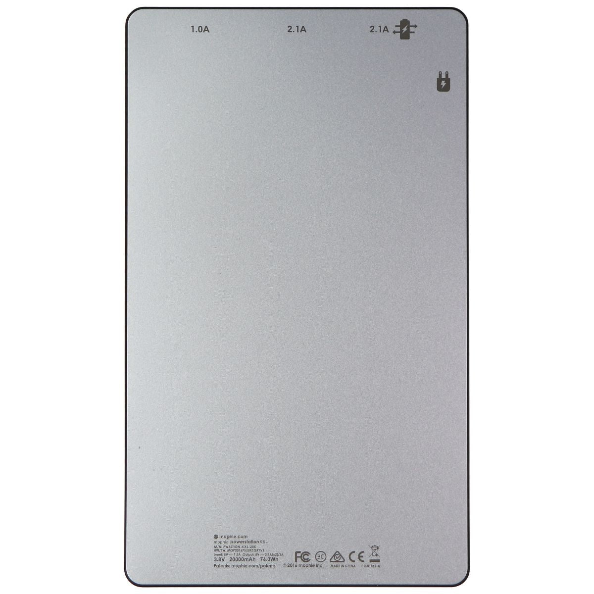 Mophie Powerstation XXL (20,000mAh) Quick Charge External Battery - Space Gray Cell Phone - Chargers & Cradles Mophie    - Simple Cell Bulk Wholesale Pricing - USA Seller