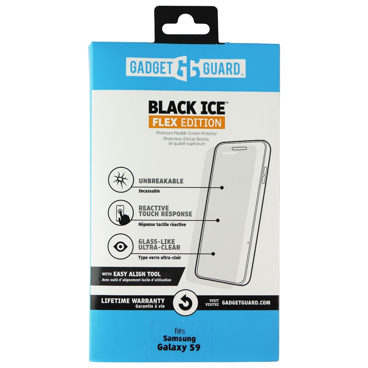 Gadget Guard Black Ice Flex Screen Protector for Samsung Galaxy S9 - Clear Cell Phone - Screen Protectors Gadget Guard    - Simple Cell Bulk Wholesale Pricing - USA Seller