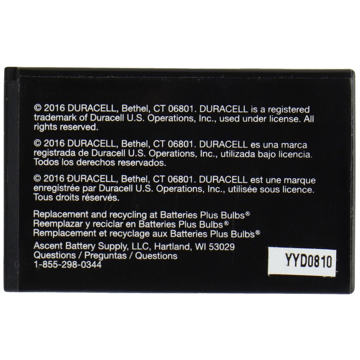 Duracell Ultra CEL11177A (3.7V/700mAh/2.6Wh) Li-Ion Battery Computer Parts - Power Supplies Duracell    - Simple Cell Bulk Wholesale Pricing - USA Seller