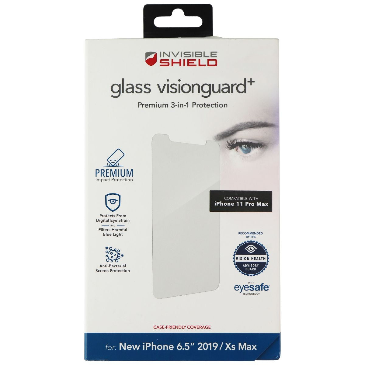 ZAGG Invisible Shield Glass Visionguard+ Screen Protector for iPhone 11 Pro Max Cell Phone - Screen Protectors Zagg    - Simple Cell Bulk Wholesale Pricing - USA Seller