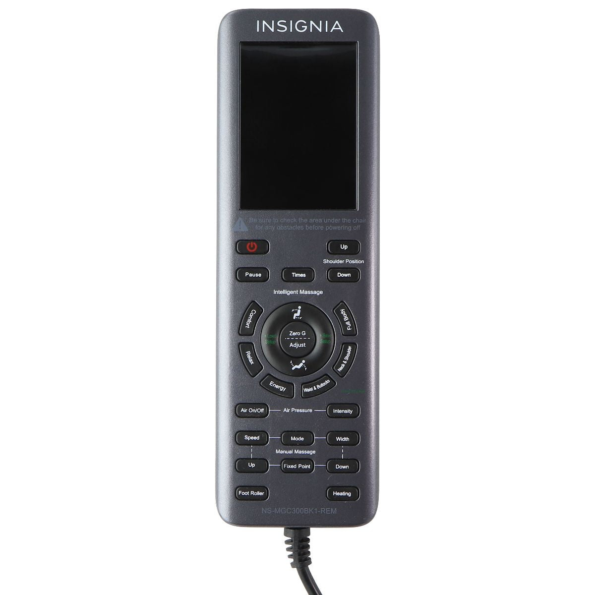 Insignia Remote for 2D Zero Gravity Full Body Massage Chair (NS-MGC300BK1-REM) TV, Video & Audio Accessories - Remote Controls Insignia    - Simple Cell Bulk Wholesale Pricing - USA Seller