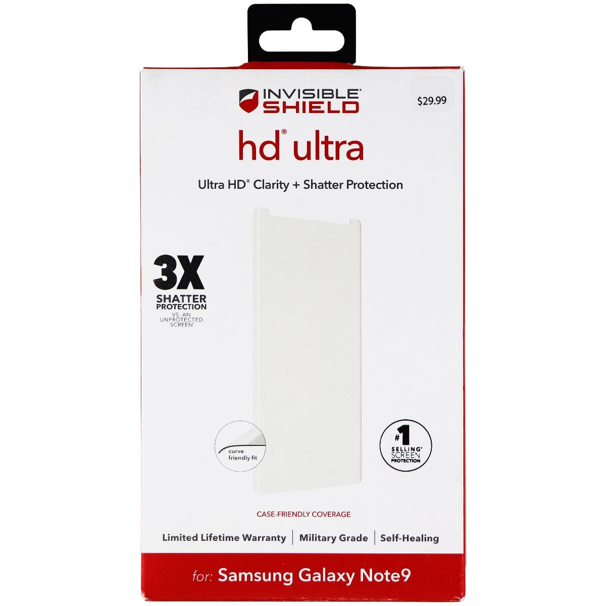 ZAGG InvisibleShield HD Ultra Screen Shatter Protector for Samsung Note 9 Cell Phone - Screen Protectors Zagg    - Simple Cell Bulk Wholesale Pricing - USA Seller