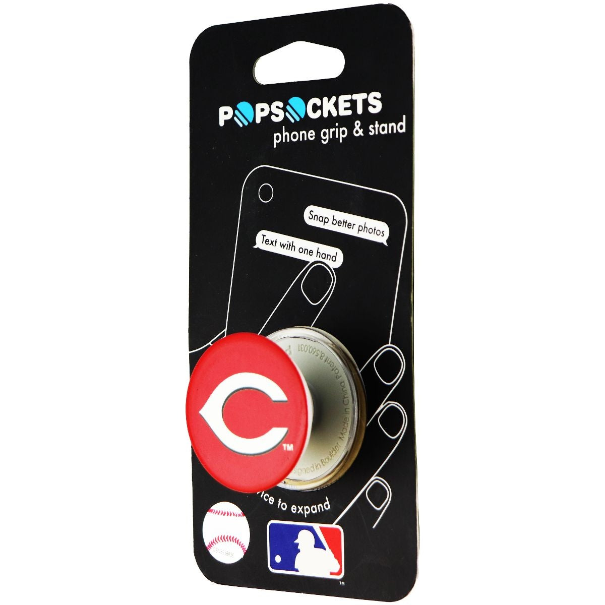 PopSockets: Collapsible Grip & Stand for Phones & Tablets - MLB Cincinnati Reds Cell Phone - Mounts & Holders PopSockets    - Simple Cell Bulk Wholesale Pricing - USA Seller