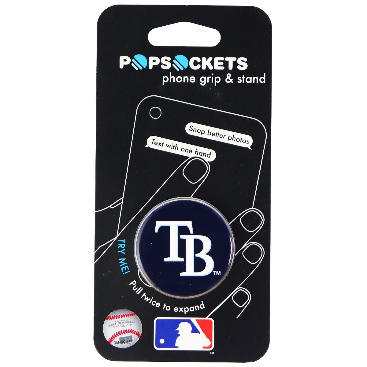 PopSockets: Collapsible Grip & Stand for Phones & Tablets - MLB Tampa Bay Rays Cell Phone - Mounts & Holders PopSockets    - Simple Cell Bulk Wholesale Pricing - USA Seller