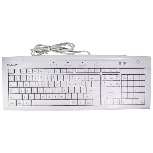 Macally USB 2.0 Universal Computer Keyboard - White (IKEY5) Gaming/Console - Keyboards & Keypads Macally    - Simple Cell Bulk Wholesale Pricing - USA Seller