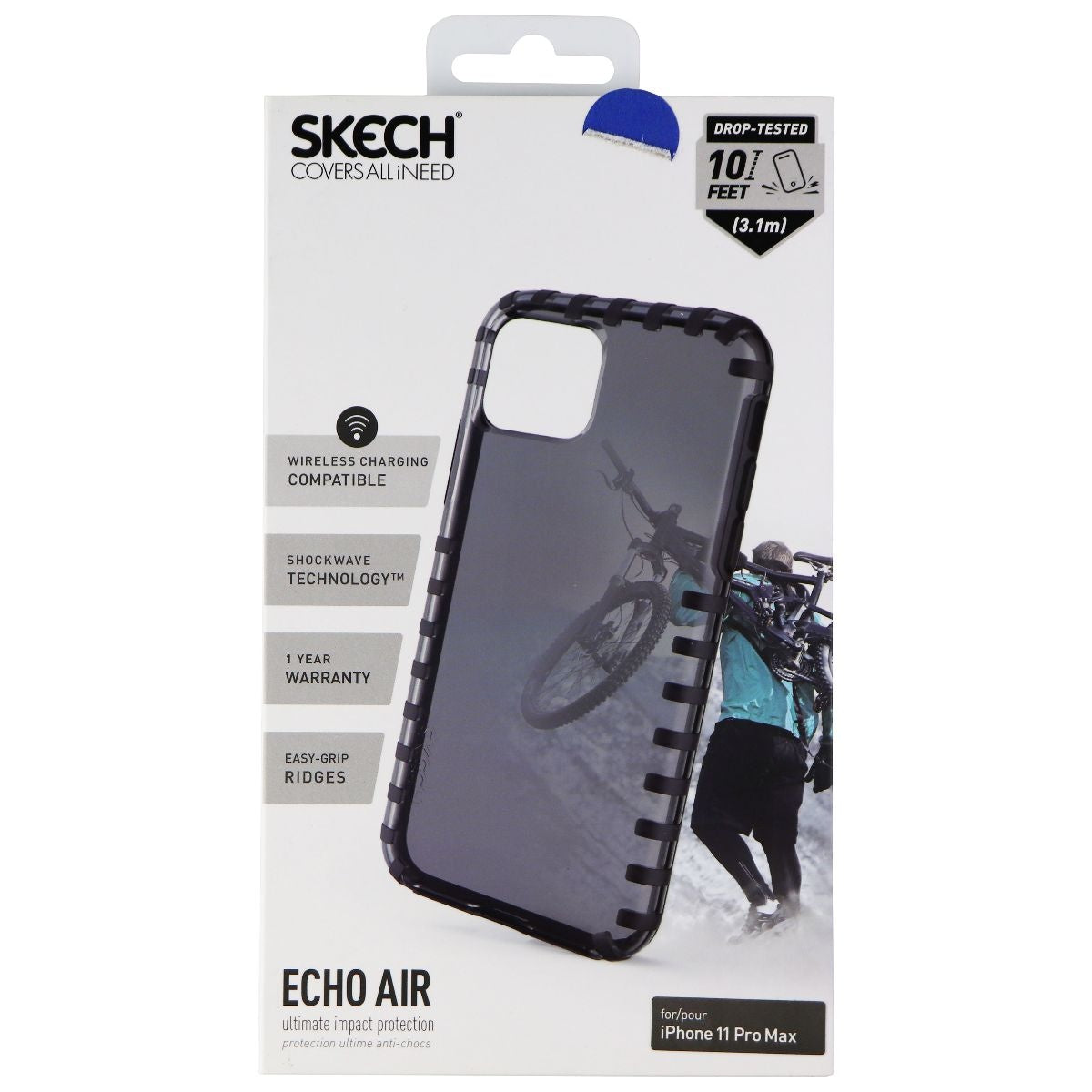 Skech Echo Air Impact Protection Case for iPhone 11 Pro Max - Transparent Onyx Cell Phone - Cases, Covers & Skins Skech    - Simple Cell Bulk Wholesale Pricing - USA Seller