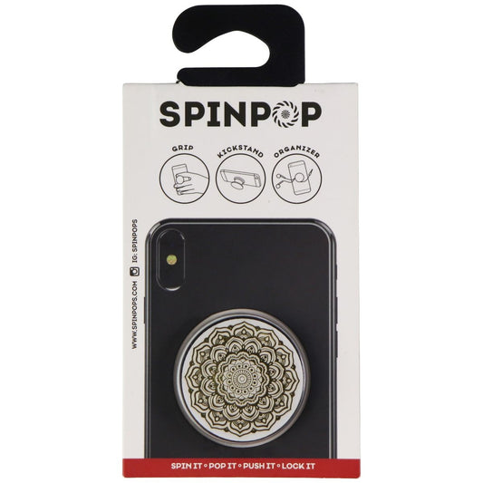 Spinpop Collapsible Grip And Kickstand For Phones And Tablets - Golden Mandala Cell Phone - Mounts & Holders SpinPop    - Simple Cell Bulk Wholesale Pricing - USA Seller