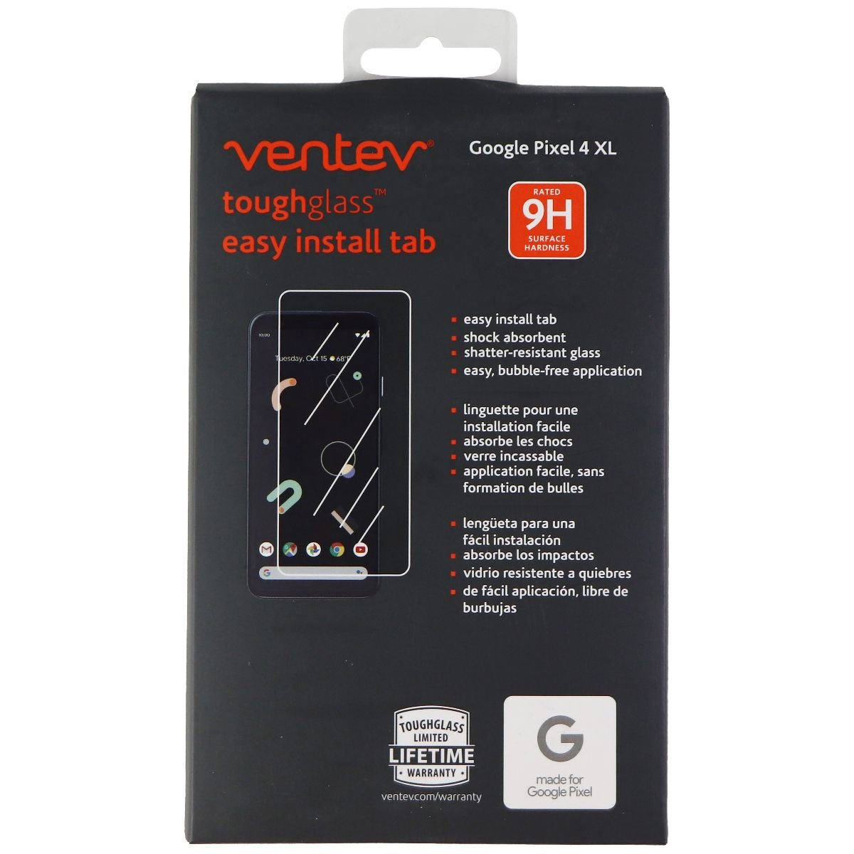 Ventev ToughGlass Series Tempered Glass for Google Pixel 4 XL - Clear Cell Phone - Screen Protectors Ventev    - Simple Cell Bulk Wholesale Pricing - USA Seller