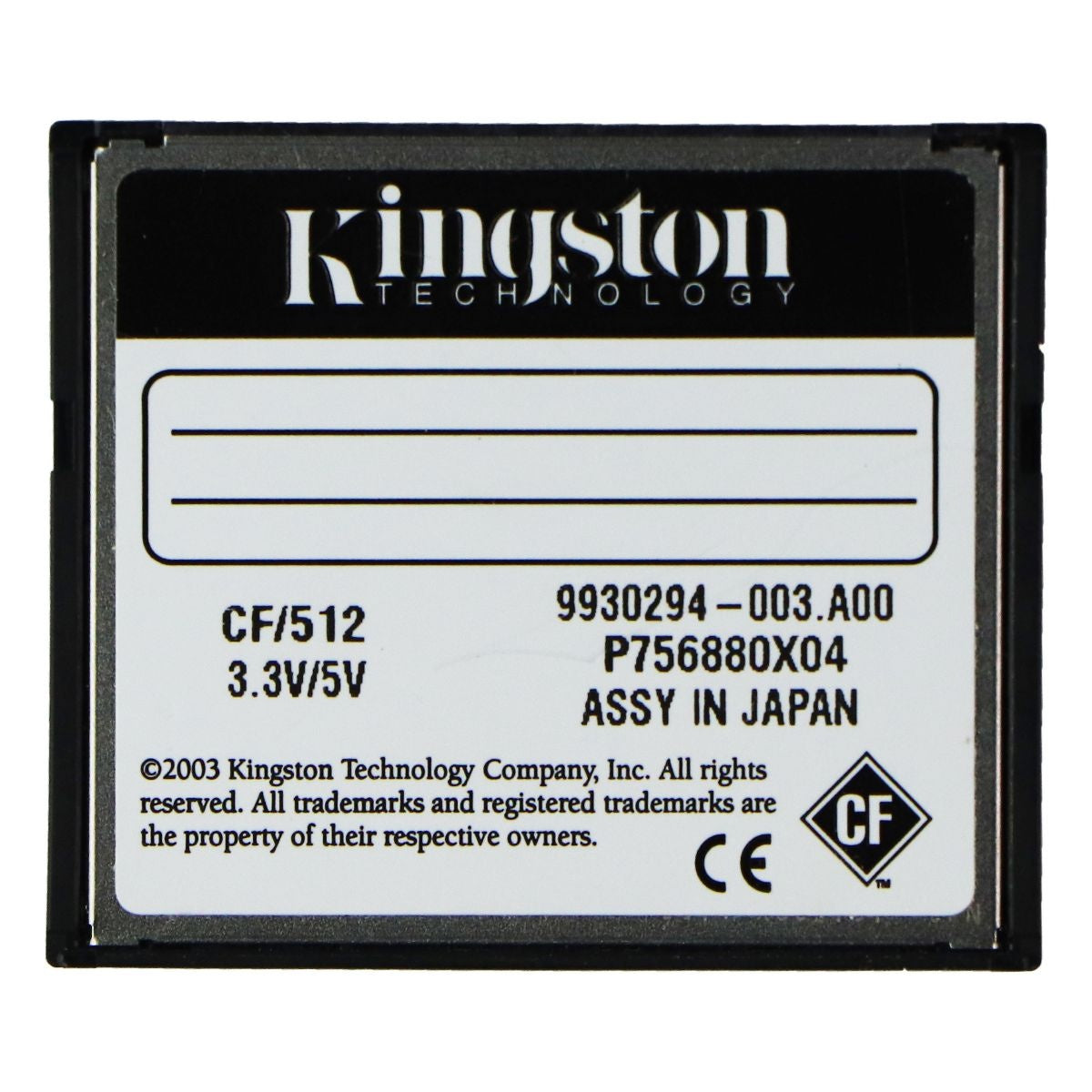 Kingston Compact Flash Digital Memory Card - 512MB  Kingston    - Simple Cell Bulk Wholesale Pricing - USA Seller