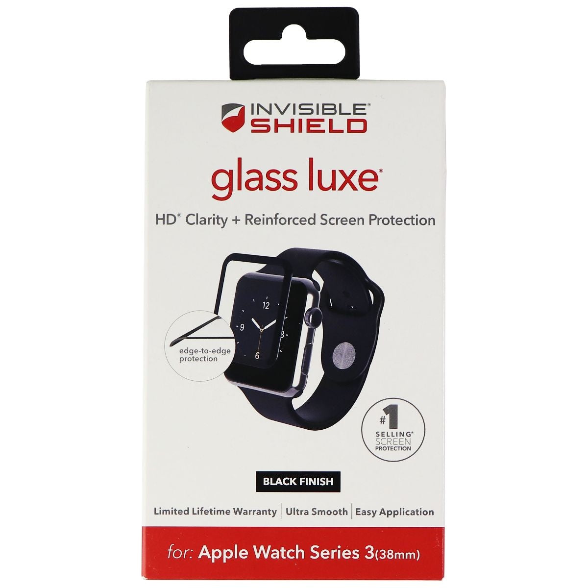 ZAGG InvisibleShield Glass Luxe Screen Protector for Apple Watch Series 3 (38mm) Cell Phone - Screen Protectors Zagg    - Simple Cell Bulk Wholesale Pricing - USA Seller