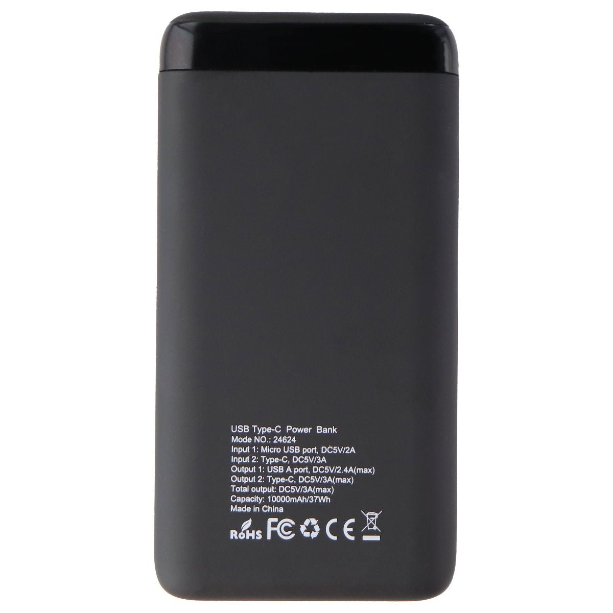 mWorks! mPower! Portable 10,000mAh USB and USB-C Power Bank - Black Cell Phone - Chargers & Cradles mWorks!    - Simple Cell Bulk Wholesale Pricing - USA Seller