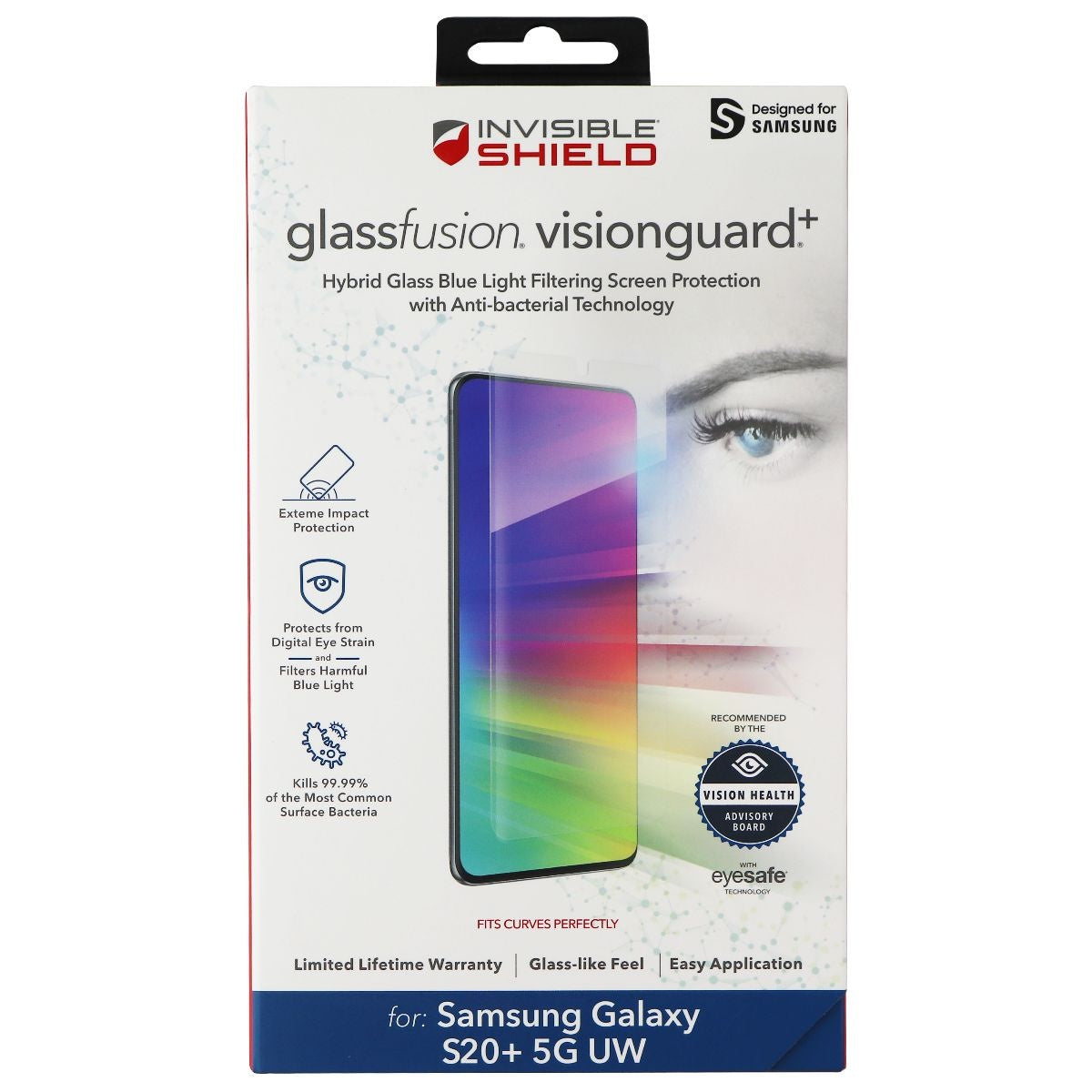 ZAGG InvisibleShield GlassFusion VisionGuard+ for Samsung Galaxy S20+ 5G UW Cell Phone - Screen Protectors Zagg    - Simple Cell Bulk Wholesale Pricing - USA Seller