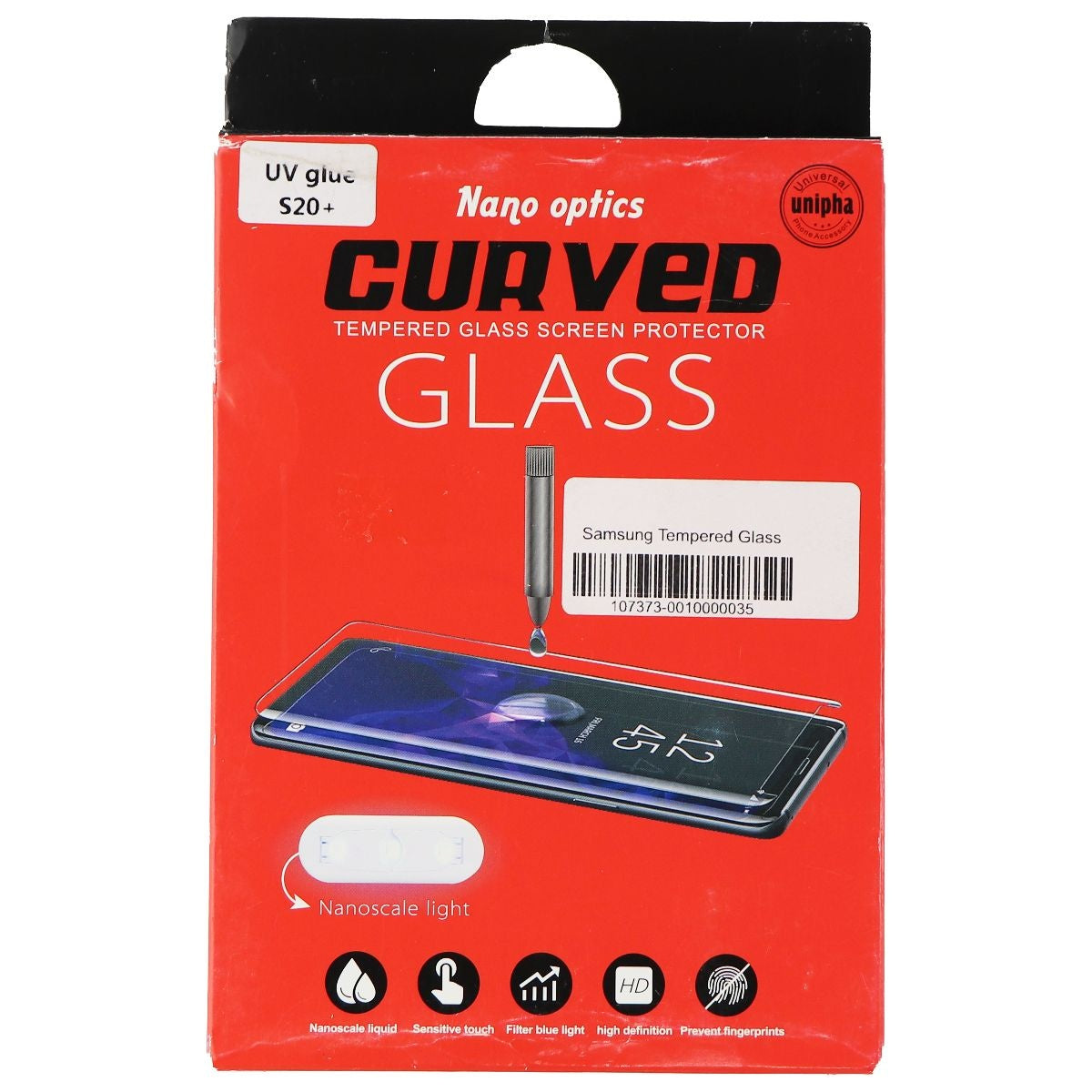 Nano Optics Curved Tempered Glass for Samsung Galaxy (S20+) Cell Phone - Screen Protectors Nano Optics    - Simple Cell Bulk Wholesale Pricing - USA Seller