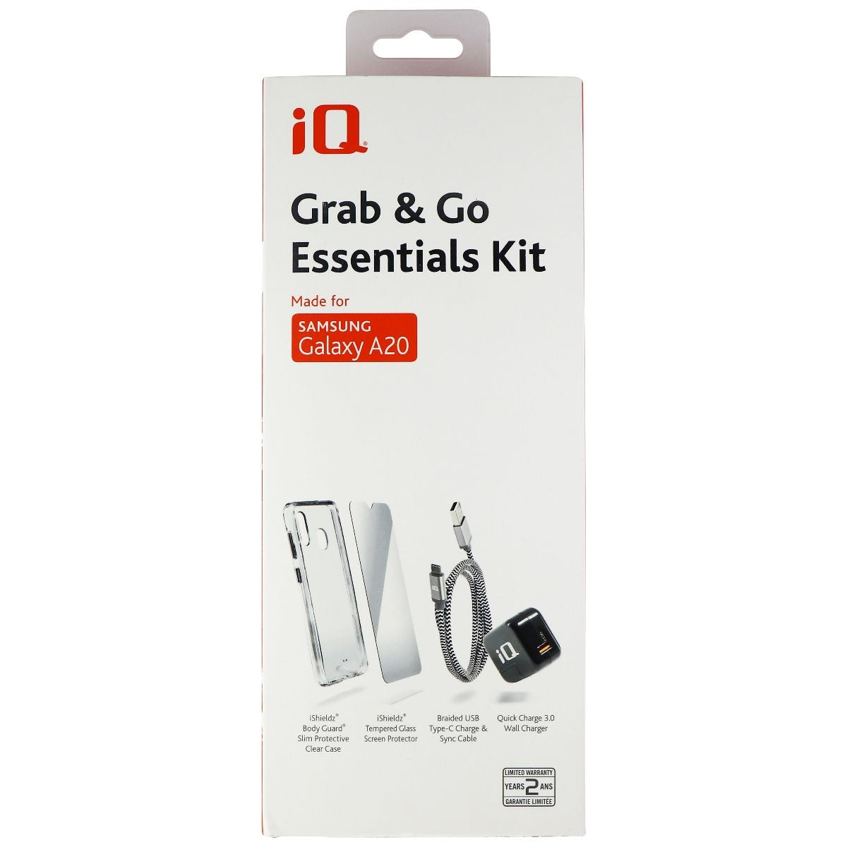 iQ Grab & Go Essentials Charger and Case Kit for Samsung Galaxy A20 - Clear Cell Phone - Cases, Covers & Skins iQ    - Simple Cell Bulk Wholesale Pricing - USA Seller