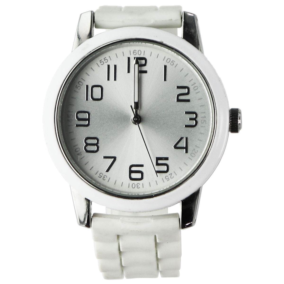 Folio Women's Casual Sport Watch with Textured Strap (FMDWS124) - White Watches - Wristwatches Unbranded    - Simple Cell Bulk Wholesale Pricing - USA Seller